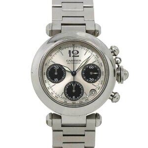 Cartier Pasha C Chronograph W31048M7 Automatic Silver Dial Boys Watch 90272278